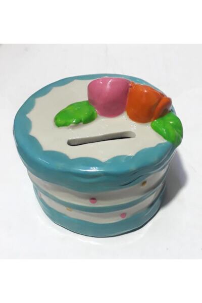 abnturk Pasta Şeklinde Porselen  Kumbara  8x8x7,5 cm