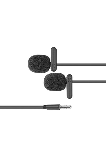 Snopy SN-M60 Siyah 2 Mikrofonlu Akıllı Telefon ve Youtuber Yaka Mikrofonu