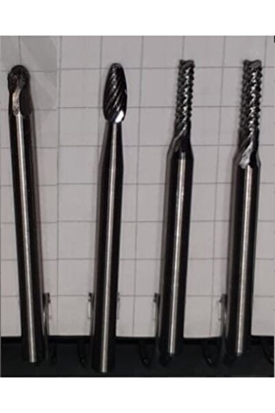 Depolife Cnc Freze Için Kesici Karbür Uç Seti Yoğun Çelik Ahşap Metal Alüminyum Pleksi Carbide Tungsten 4 Lü