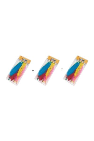 Puti Renkli Kuş Tüyü 30 Adet