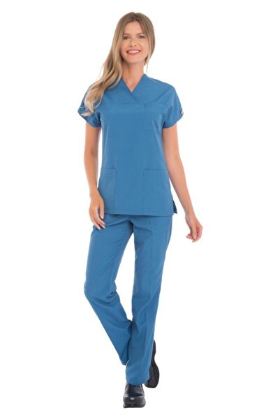 VEHBİ Uniformă pentru femei medic-asistentă, din țesătură elastică Lycra, set...