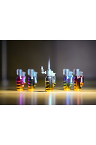 Hunter Gri Sarı Çakmak Rüzgara Dayanıklı Bomba Çakmak