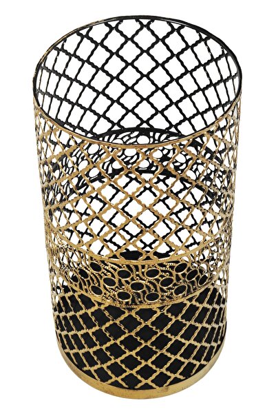 VENON Home Metal Çok Amaçlı Sepet (250x480) Siyah Sarı Patine