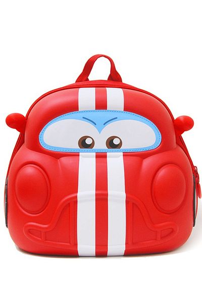 Supercute Rucsac unisex pentru grădiniță cu mașină roșie pentru copii