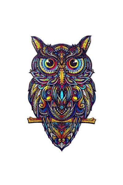 İmpivo Yetişkinler Için Ahşap Lazer Kesim Baykuş Puzzle
