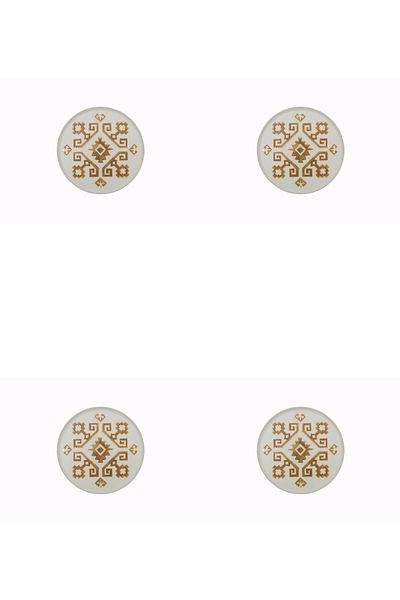 Porland Arabesque Pattern Flat Plate 18cm Set of 4
