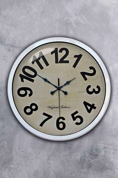 Kasva Concept Gift 40 cm White Metal Milano Wall Clock