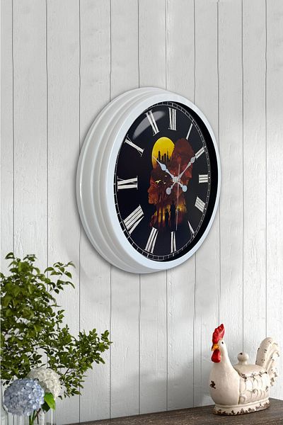 Kasva Concept 40 cm White Metal Separate World Wall Clock