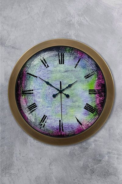 Kasva Concept Antique Metal Artistic Wall Clock 36 cm