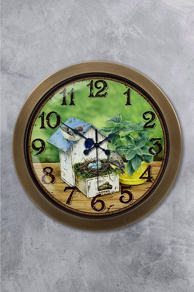 Kasva Concept Antique Metal Innocent Wall Clock 36 cm