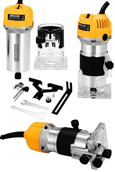 Graizer Devir Ayarli Formika Traşlama Freze Makinası 6 mm Pens 3000 Watt 6 Ka...