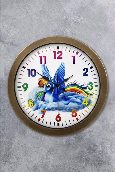 Kasva Concept 36 cm Antique Metal Children's Room Wall Clock