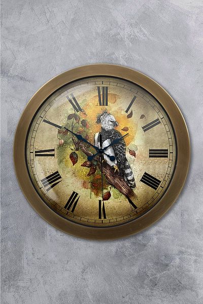 Kasva Concept Gift 36 cm Antique Metal Amazon Wall Clock