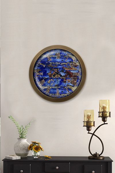 Kasva Concept Gift 36 cm Antique Metal Antique Wall Clock