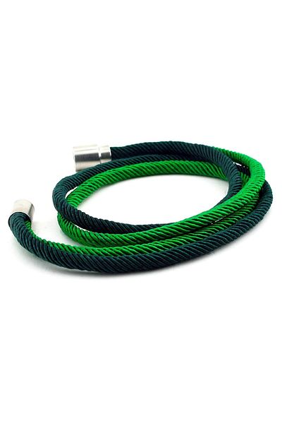 Solfera Men's Dark And Light Green Double Sira Magnetic Clip Bracelet BT468