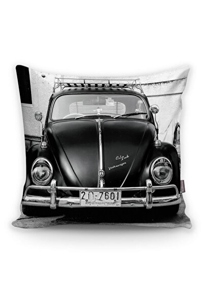 Realhomes Vosvos Resimli Dijital Baskılı Dekoratif Yastık Kırlent Kılıfı