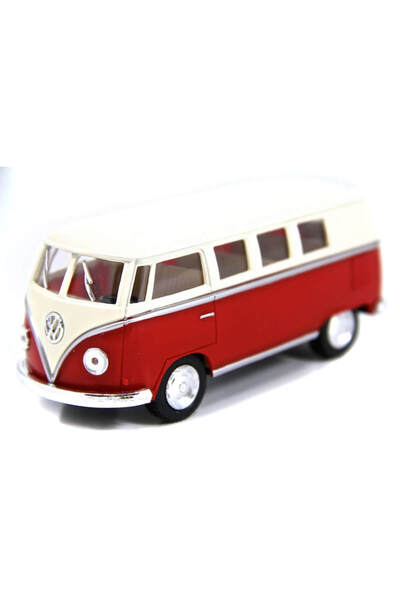 Kinsmart 1962 Volkswagen Classical Bus (Kırmızı-Krem) 1:32 Diecast Metal /
