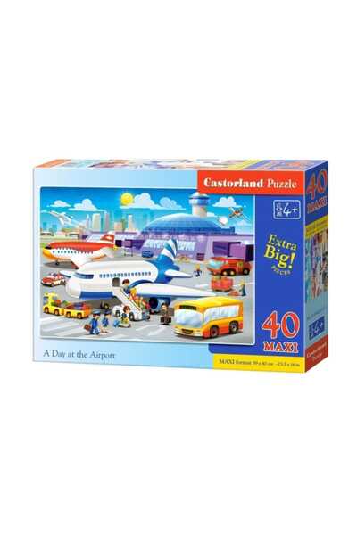Castorland 40 Parça Havaalanında Bir Gün Maxi Çocuk Puzzle /