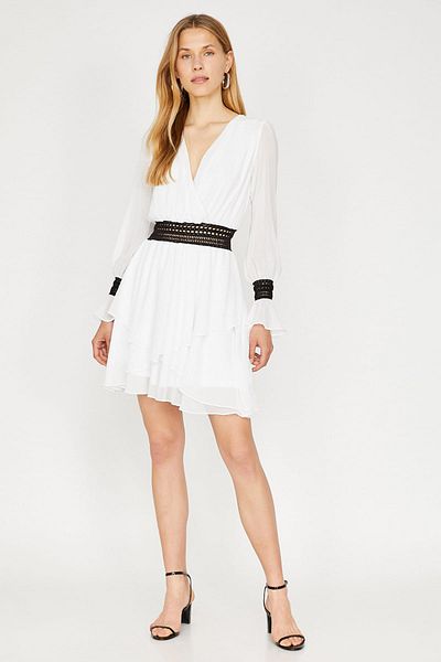 Koton Abendkleid & Abschlusskleid - Weiß - A-Linie