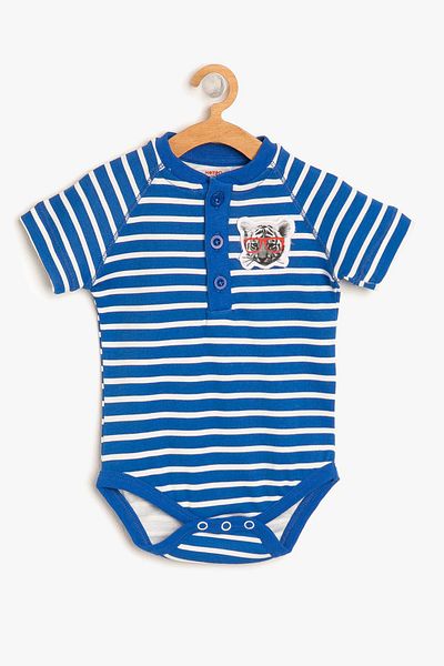 Koton Kék kisfiú rátéttel, részletes Snapback body