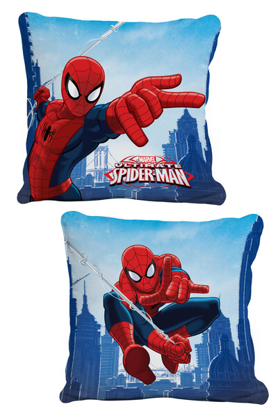 Taç Lisanslı Kırlent-Spiderman Skyscaper 40X40 cm