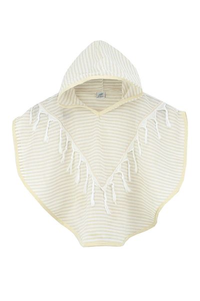 Bedinn Peshtemal Poncho Palace Pinstripe Beige