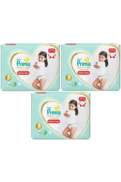 Prima Bebek Bezi Premium Care Külot 5 Beden 102 Adet