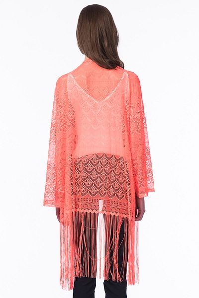 Koton Korallenroter Kimono für Damen 5YAK68903GK