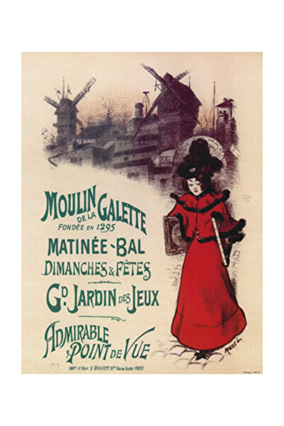 HOUSE2HOME Χάρτινο αφίσα Moulın De La Galette 24 X 32 εκ.