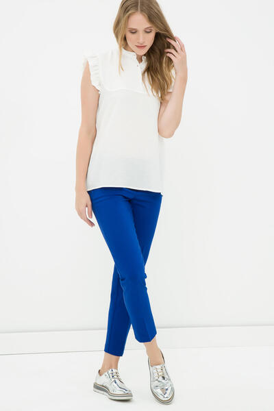 Koton Pantaloni albaștri Saks de damă 7KAK42538RW