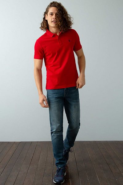 U.S. Polo Assn. Ανδρικό μπλουζάκι πόλο με λαιμόκοψη G081GL011.000.739379