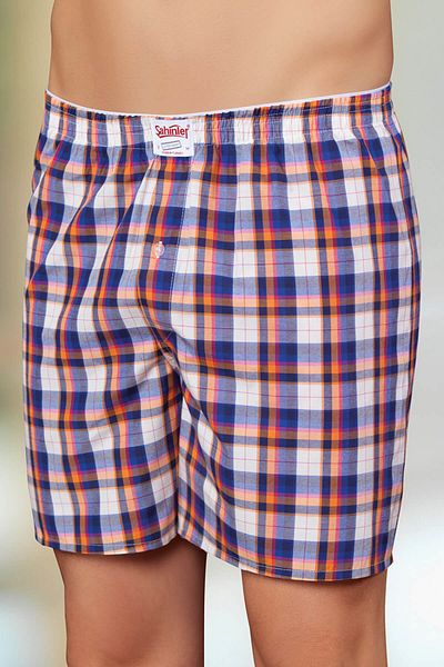 Şahinler Men's Patterned Plaid Boxer Me090