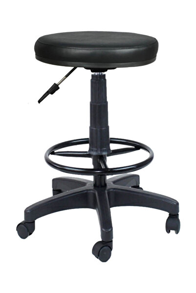 Bürocci Plastik Ayaklı Yüksek Tabure Siyah