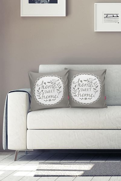 Realhomes Home Sweet Home Ψηφιακή τυπωμένη διακοσμητική μαξιλαροθήκη ριχτάρι
