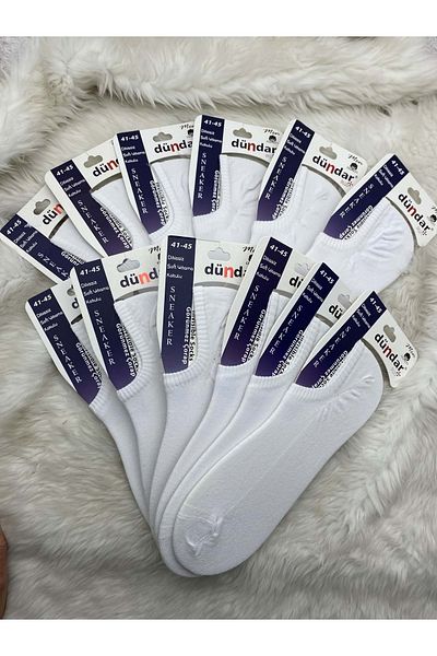 Dündar White Seamless Sneaker Socks