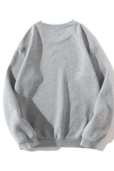 MODAGEN Φούτερ Unisex Grey Florida με στάμπα με λαιμόκοψη oversize