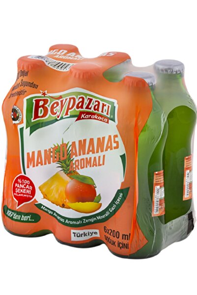 Beypazarı Doğal Maden Suyu Mango Ananas Aromalı 200 ml 6lı