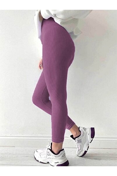 clothes Colanți clasici cu talie înaltă cu dungi fine