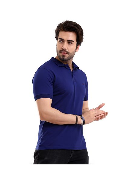 Everest Men's Cotton & Lycra Polo Neck Short Sleeve Knitwear Banded T-Shirt