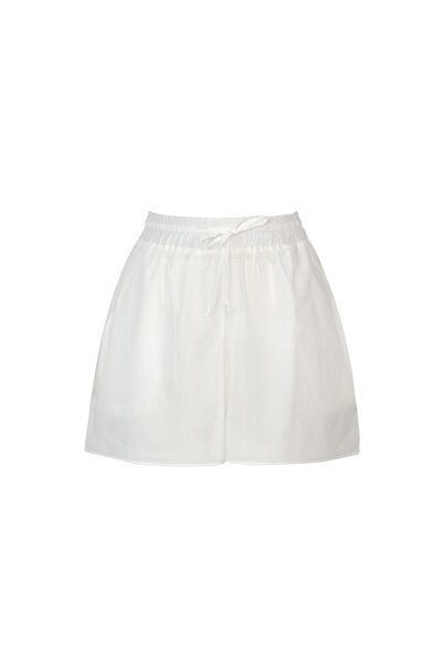 Beach&Beyond Kadın Beyaz Tek Beden Pamuk Şort