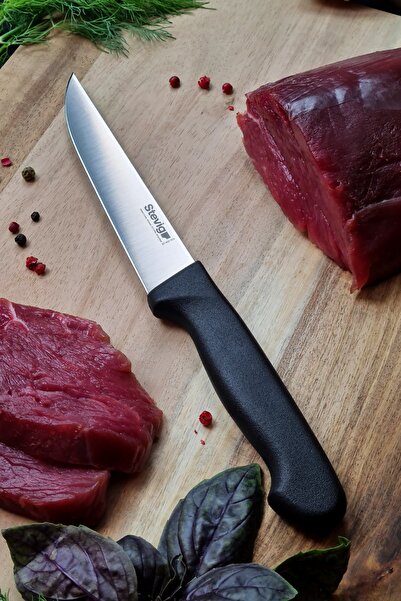 Stevig Solid Sebze Ve Mutfak Bıçağı Siyah 12,5 Cm St-400.003