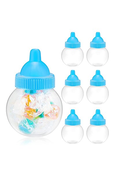 mutlu adım 12 قطعة من علبة زجاجات الأطفال البلاستيكية مقاس 5 × 8 سم مستديرة و...