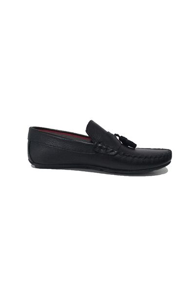 Çobanoğlu 1114 Shoes Corcik Black Inside and Outside Genuine Leather Casual Classic Men's Shoes