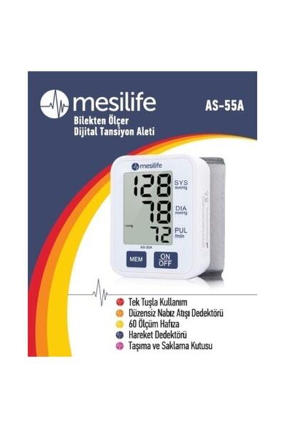 Mesilife Bilekten Ölçer 60 Adet Hafızalı Dıjıtal Tansiyon Aleti  As-55a