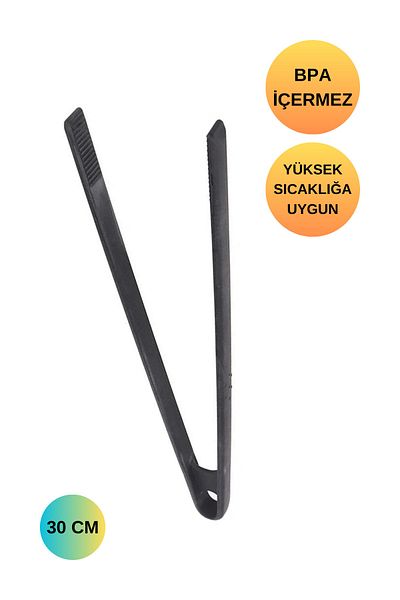 ÖzSa Home Silicone Tongs Fireproof Non-Stick Kitchen Tongs 30cm Multi-Purpose Frying Tongs