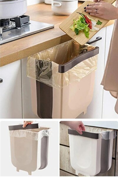 abnturk Portatif Katlanabilir Dolaba Asılabilir Çöp Kovası