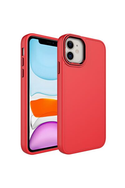 Rivor Apple Iphone 11 Kılıf Metal Çerçeve Hassas Butonlu Renkli Içi Kadife La...