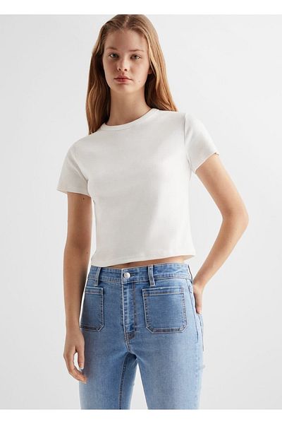 Mango Teen Slit Culotte Jean