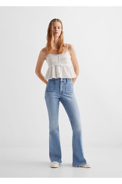 Mango Teen Slit Culotte Jean