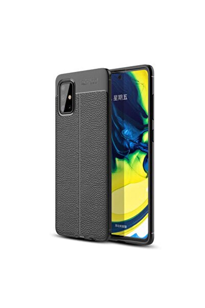 Rivor Samsung Galaxy M31s Uyumlu Kapak Kamera Korumalı Deri Görünümlü Dikiş D...